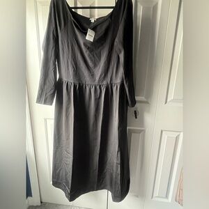 J.Crew Classic Black Long-Sleeve Women's Dress